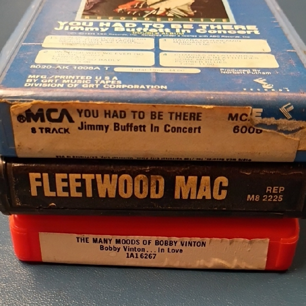 Vintage 8-Track Tapes -Jimmy Buffet Bobby Vinton Fleetwood Mac Untried